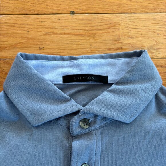 Greyson Polo Shirt Mens M Gray Performance Wolf Logo Golf Outdoors 155950 - Picture 5 of 10